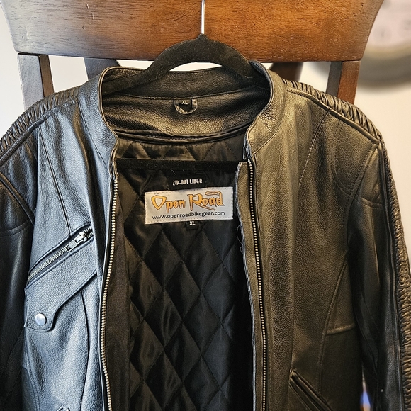 Leather biker jacket - Picture 2 of 4